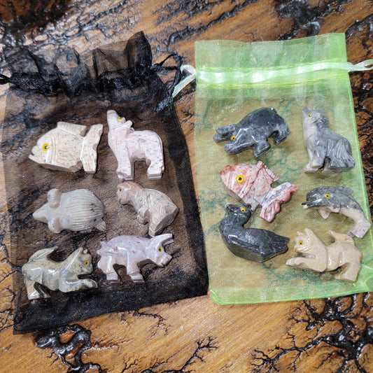 Variety Pack Soapstone Animal Carvings