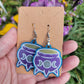 Triple Moon Cauldron Resin Earrings