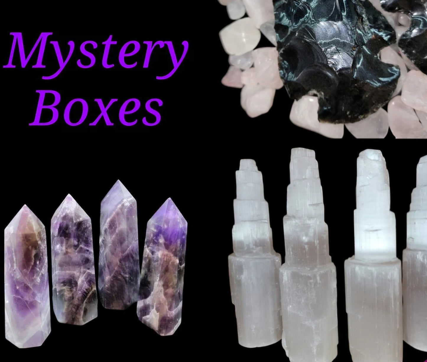 $111  Intuitively Chosen Crystals Mystery Boxes 33% Off