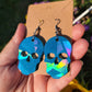 Holographic Skull Resin Earrings