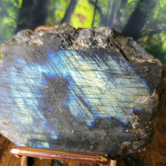 Raw Labradorite Slab, Flashy