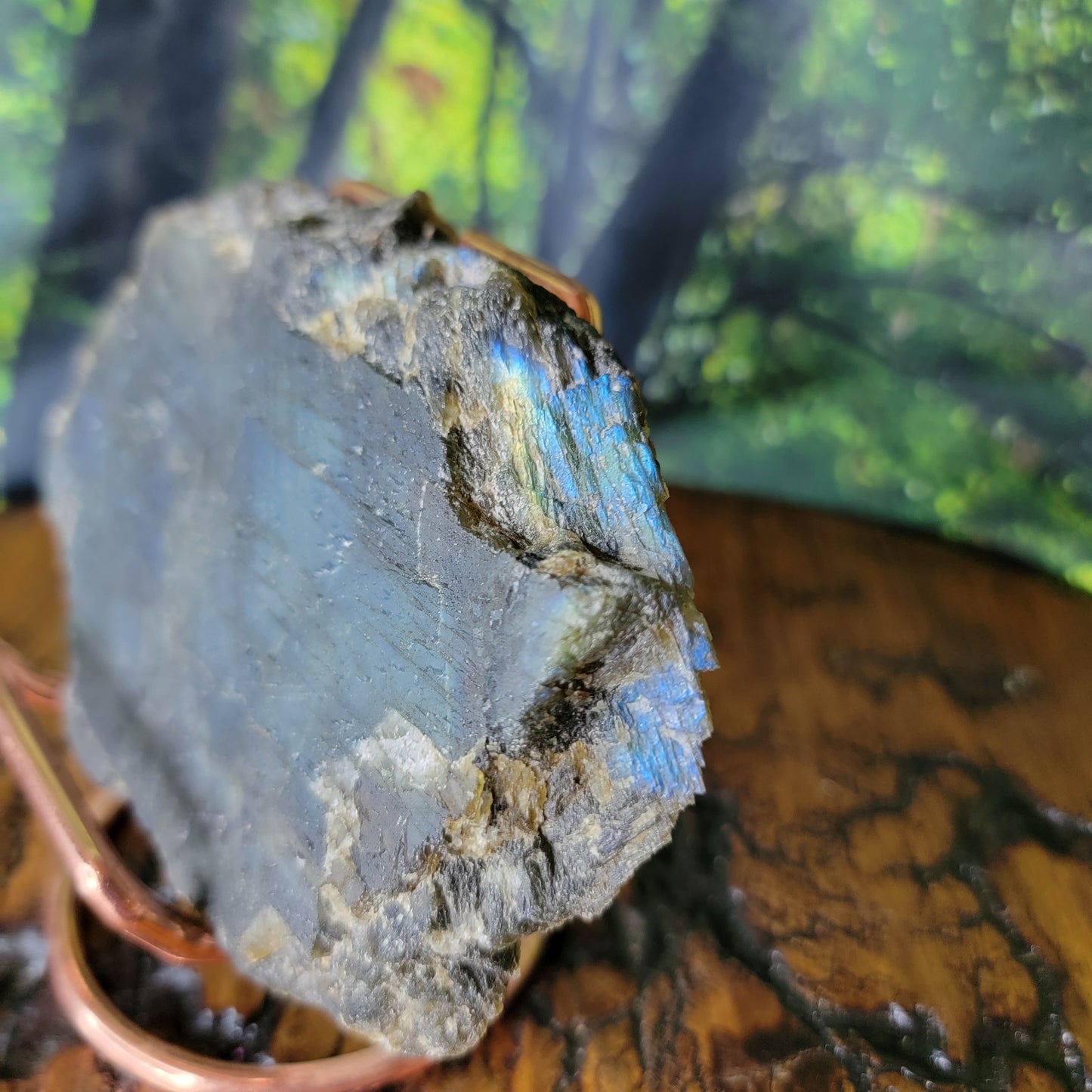 Raw Labradorite Slab, Flashy