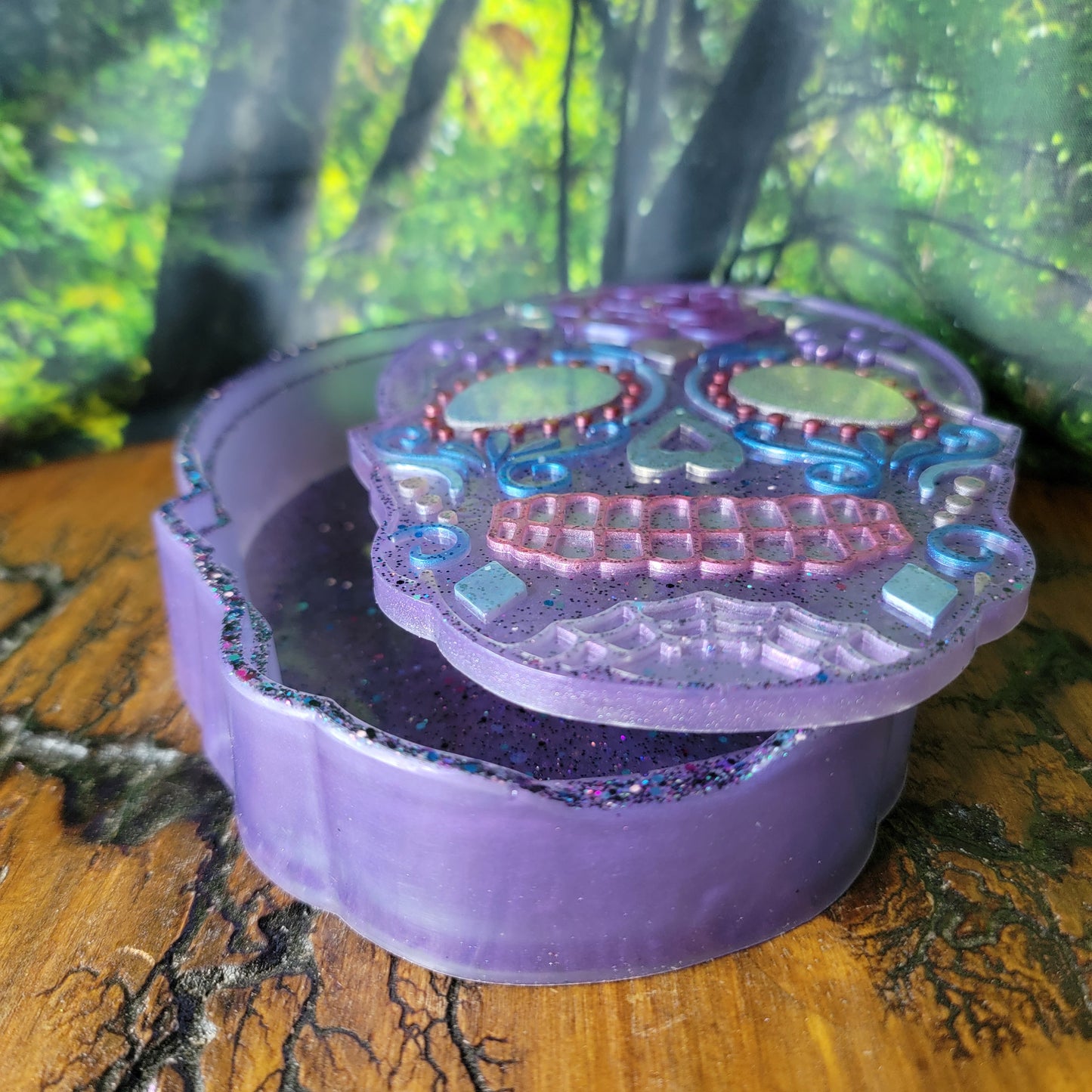 Large Sugar Skull Trinket Box