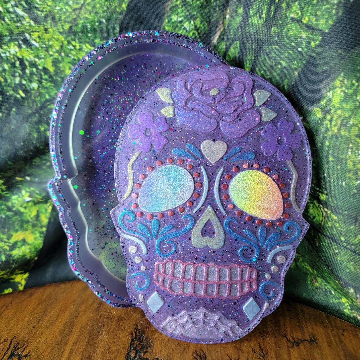 Large Sugar Skull Trinket Box