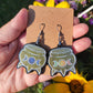 Triple Moon Cauldron Resin Earrings