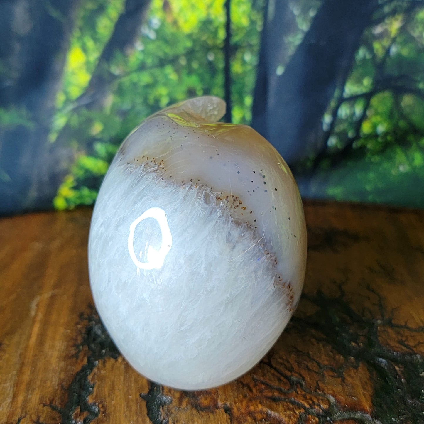 Druze Agate Crystal Skull