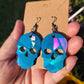 Holographic Skull Resin Earrings