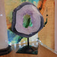 Large Amethyst Geode Slice on Stand