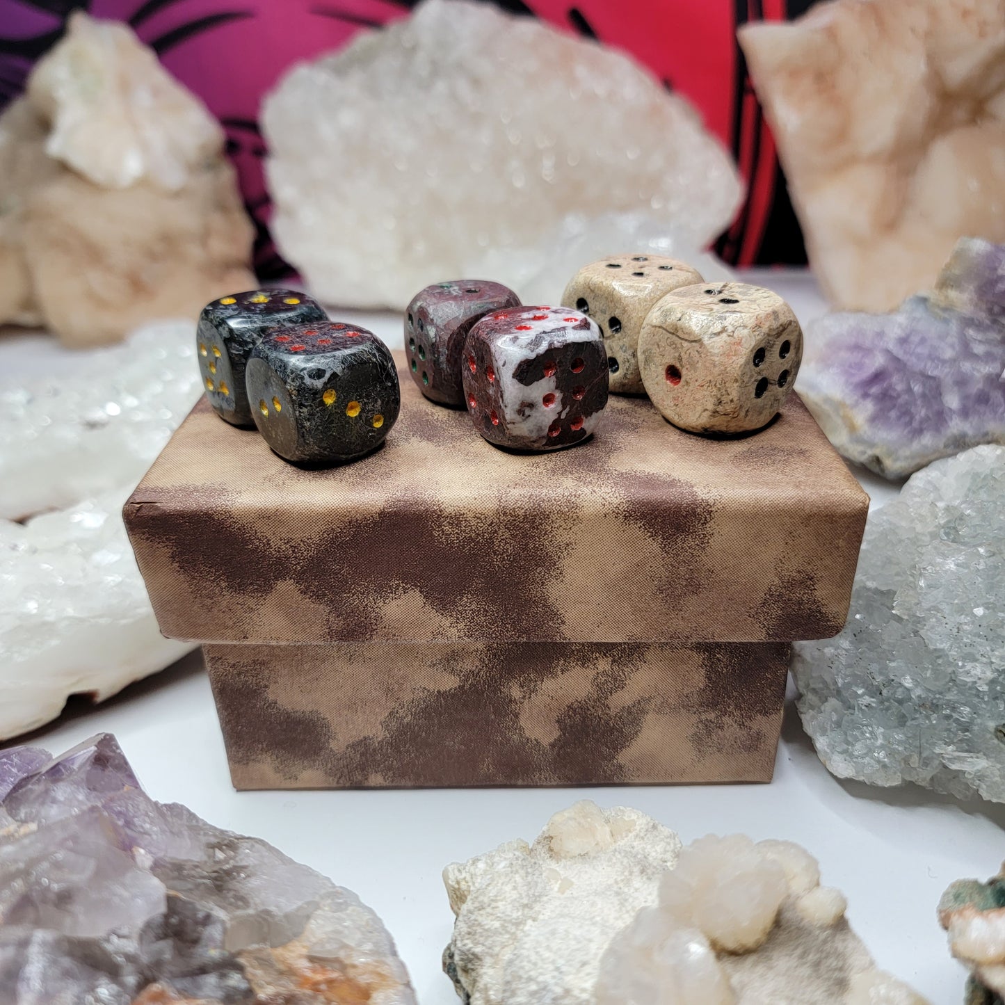 Hand Carved Crystal Dice