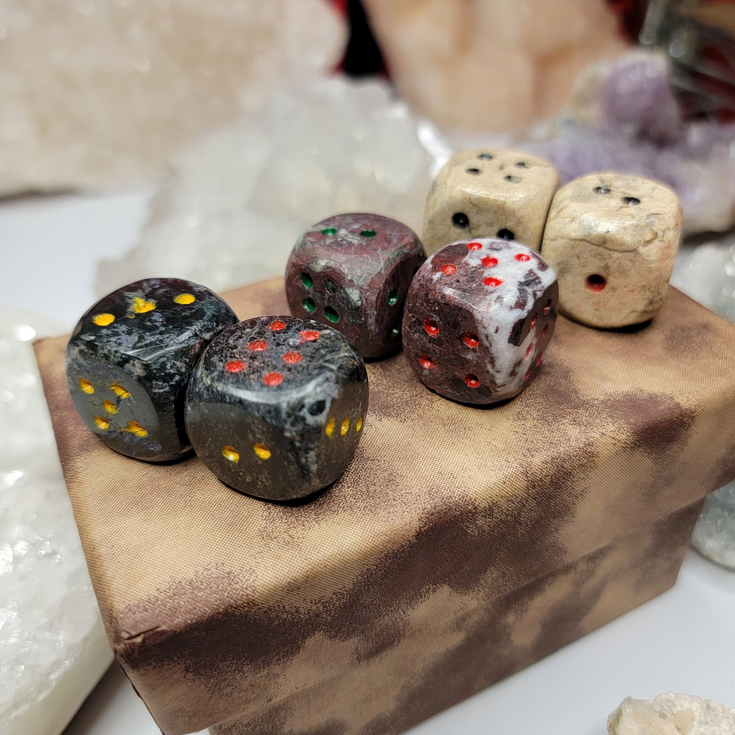 Hand Carved Crystal Dice